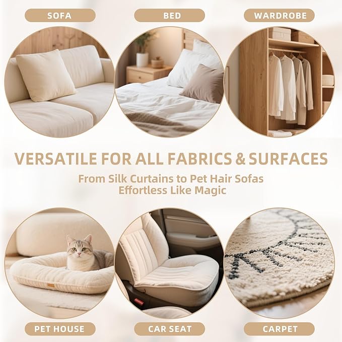 2๐ท๐๐ Pet Hair Removal Glove for Cats & Dogs, Newly Pro Five-Finger Electrostatic Pet Hair Remover Gloves, Reusable & Washable Magic Brush Pet Hair Removal Tool for Couch, Clothing, Carpet, Car Seat-PawvioPets