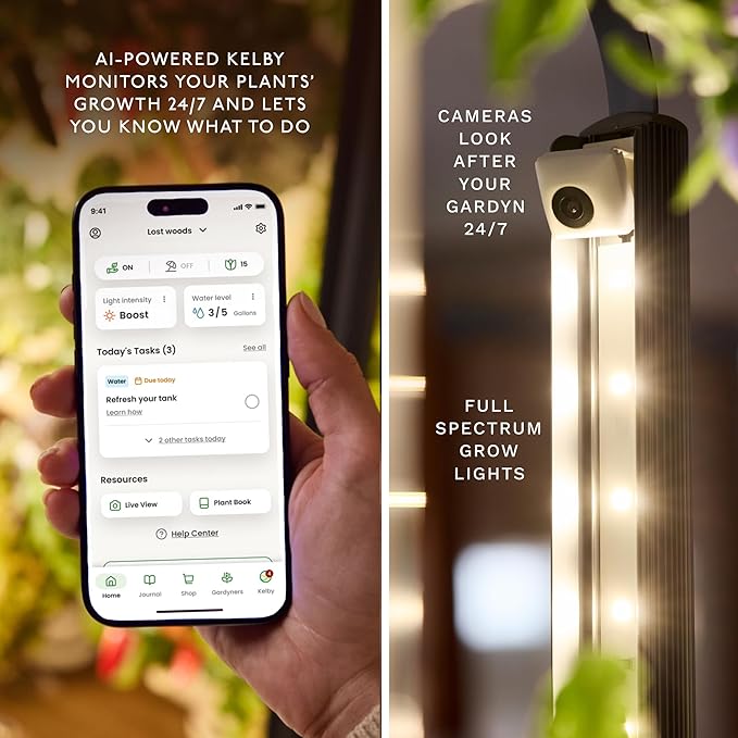 Gardyn Studio Hydroponics Growing System Kit & Vertical Indoor Garden Planter | Smart Herb Garden | Includes 16 Non-GMO Indoor Plants, Herbs, Vegetables & LED Grow Light for Your Home Gardening System-PawvioPets