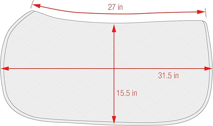 ECP Equine Comfort Products All Purpose Diamond Quilted Western Saddle Pad for Injury Prevention, Breathable, Hypoallergenic, Shock-Absorbing Cushion for Horse Comfort-PawvioPets