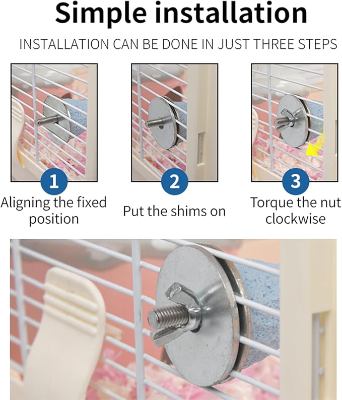 Bird Perches for Cage, Abrasive Surface High Calcium Mineral Parrot Perch Stand - Bird Nail File for Claw & Beak Health, Colorful Ceramic Bird Cage Accessories (Purple, Shell)-PawvioPets