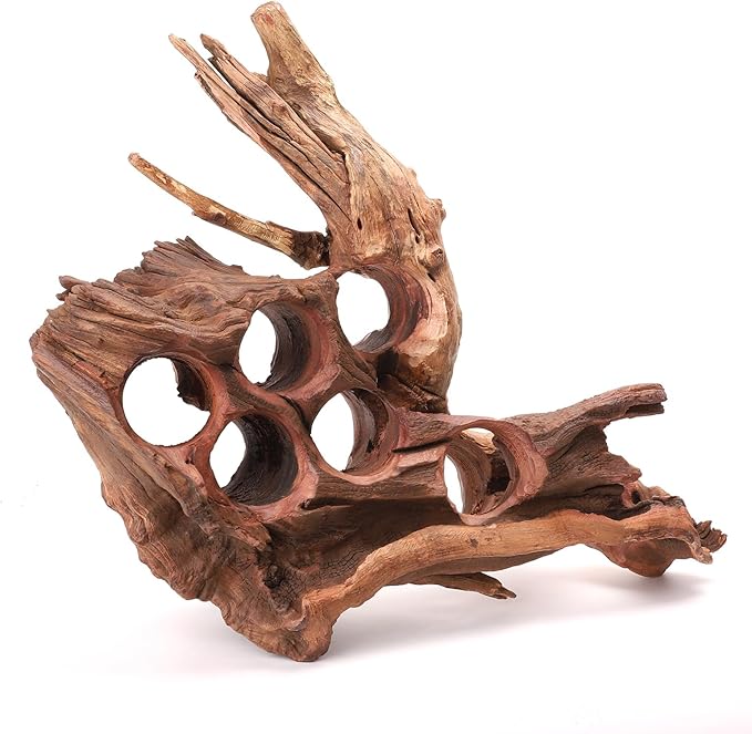 Driftwood for Aquarium Natural Aquarium Wood for Aquascaping Fish Tank Decorations Reptile Tank Decor (Porous Natural Driftwood 10-16“)-PawvioPets