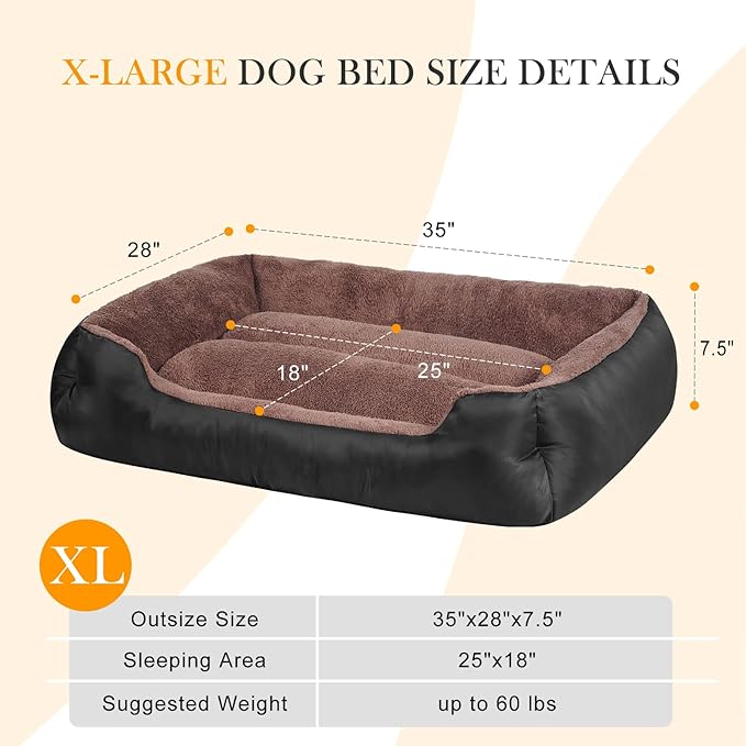 Dog Bed for Large Dogs, Large Dog Bed, Warming Soft Pet Bed, Durable Pet Bed with Anti-Slip Bottom-PawvioPets