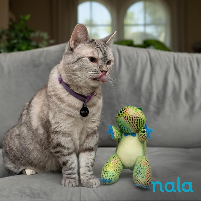 Caitec Presents Nala Cat Tucker The T-Rex Dino - Catnip Toy - Interactive Cat Toy - Chew Toy - Pillow Toy, 2 Pack-PawvioPets