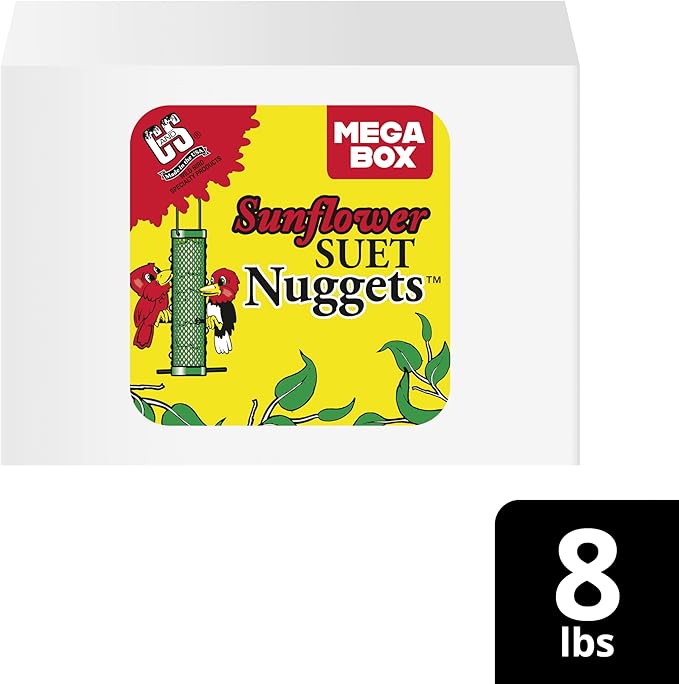 C&S Sunflower Suet Nuggets, Suet Nuggets for Wild Birds, 8 Lbs-PawvioPets