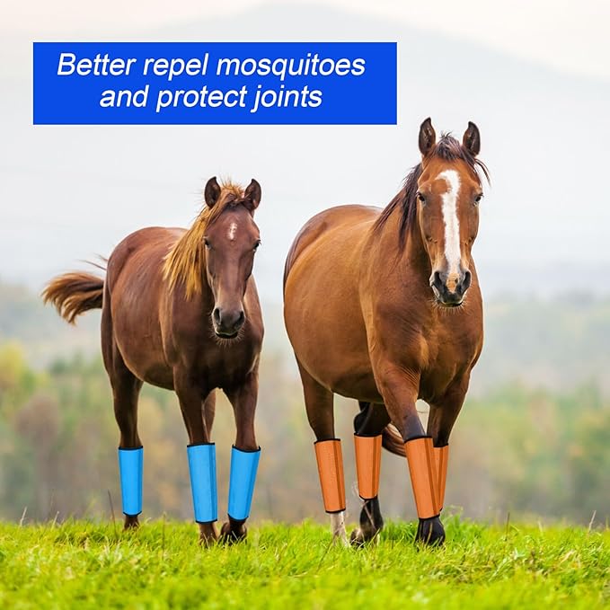 8 Pcs Mesh Fly Boots for Horse Breathable Mesh Horse Boots Protective Horse Leg Wraps Horse Leggings for Preventing Flies and Mosquitoes Bites (Light Pink, Dark Pink)-PawvioPets
