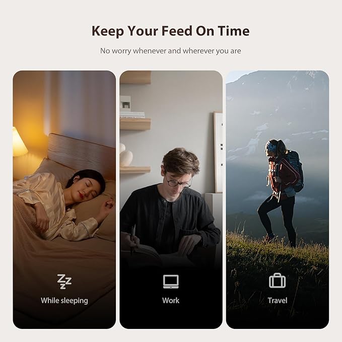 Automatic Cat Feeder, 3L Timed Pet Dry Food Dispenser with Clog-Free Design, Auto Feeder for Cats, 1-6 Meals Per Day,with Stainless Steel-PawvioPets