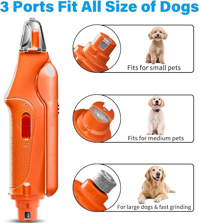 2 in 1 Dog Nail Clippers & Cat Nail Clippers Trimmers for Large Medium Small Dogs Cats Claw Trimmer Quick Sensor and Safety Guard USB Rechargeable Dogs Nail Trimmer with Catcher & 2 LED Lights-PawvioPets