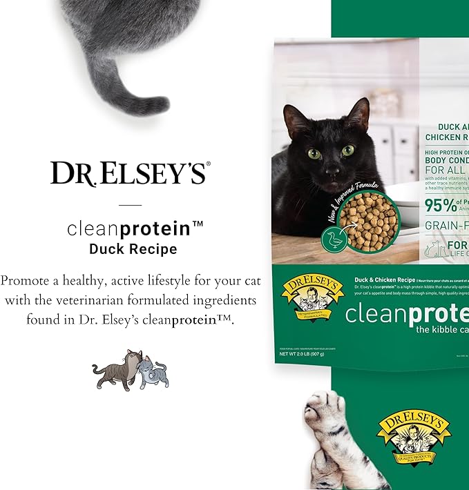 Dr. Elsey's cleanprotein Duck Cat Kibble 2lb.-PawvioPets