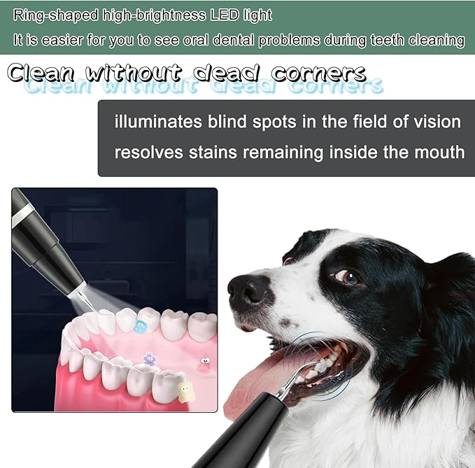 Dog Plaque Tartar Remover Pet Ultrasonic Cleaner Cat Tooth Cleaning for Cat Dog Dental Care-PawvioPets