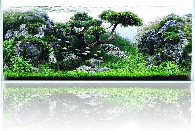 Fzone 80 Gal Rimless Low Iron Fish Tank Nova Clear Ultra-White 45° Mitered Edges Translucent Glass Anata Series Aquarium w/Black Foam Leveling Mat(S120-W50)-PawvioPets