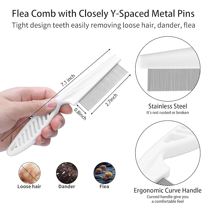 3 PCS Dog Grooming Brush Kit – Self Cleaning Slicker Brush for Shedding Short & Long Haired Dogs & Cats. Removes Loose Fur, Undercoat, Mats, Tangles for Small, Medium & Large Pets. Purple-PawvioPets