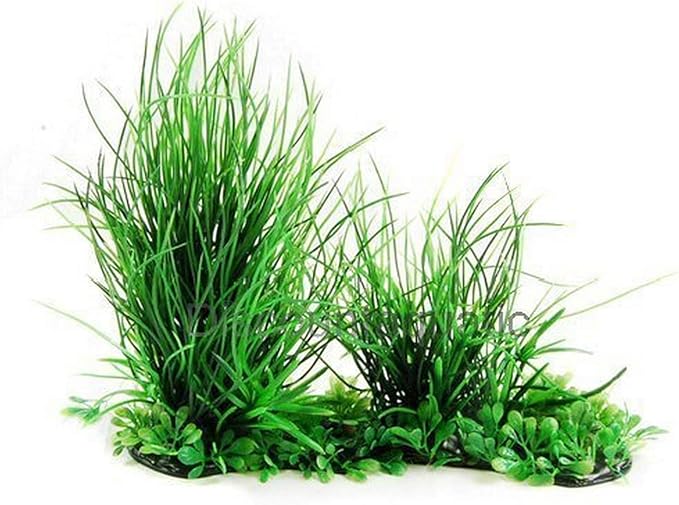 CNZ Aquarium Aquascape Artificial Plastic Plant, 10-inch x 8-inch, Green-PawvioPets