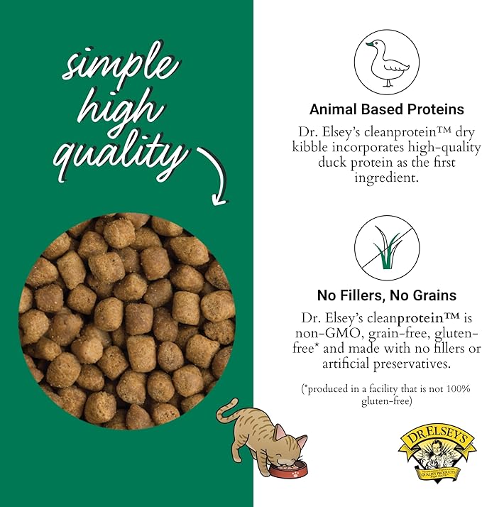 Dr. Elsey's cleanprotein Duck Cat Kibble 2lb.-PawvioPets
