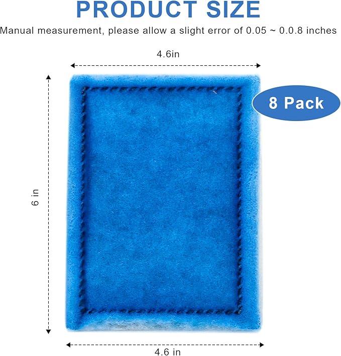 8 Pack Aquarium Filter Cartridge Replacement Rite-Size B Filter Cartridges Compatible with MarineLand Penguin PRO Power Filters 100/125/175 /150, for Aqua-Tech(EZ-Change #2) 10-20 Gallon Power Filters-PawvioPets