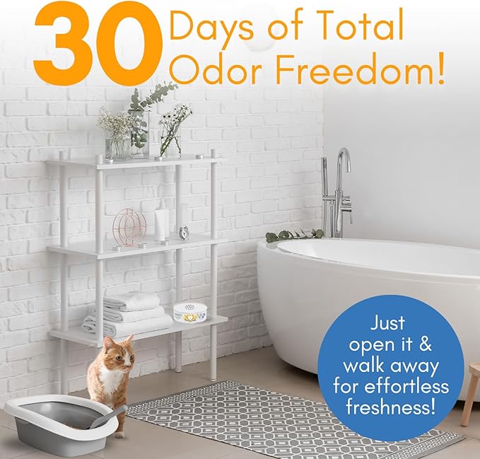 Cat Litter Deodorizer Jar (Orange Scent, 16 Oz, Pack of 2) - Cat Litter Odor Control Gel In A Jar - Cat Litter Box Pet Air Freshener - Litter Odor Eliminator to Freshen Air-PawvioPets