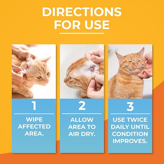 Antibacterial & Antifungal Medicated Wipes for Dogs and Cats – 100 Count - Chlorhexidine Wipes with Ketoconazole for The Treatment of Rashes, Skin Infections, Itchy Paws, and Pet Acne-PawvioPets