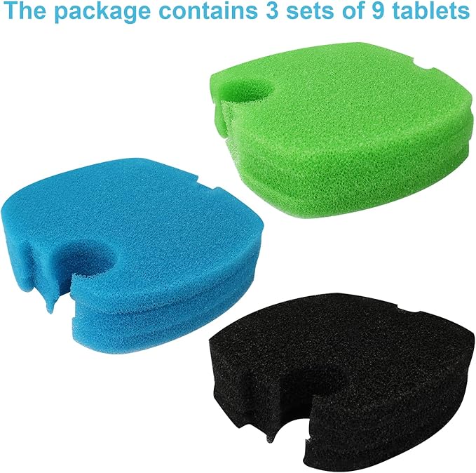 Aquarium Canister Filter Pads Sponges (9 pcs) Replacement for SUNSUN HW-304B/404B/704B/3000 CF500 Filter Pads Bio Sponges-PawvioPets