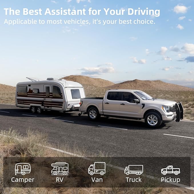 Fookoo HD Magnetic Wireless Backup Camera, 1080P 7" Dual Split Monitor & Rechargeable Rear View Cameras, Lower Consumption 1-Min Installation No Drilling Recording for RV Trailer Truck Camper DCX702-PawvioPets