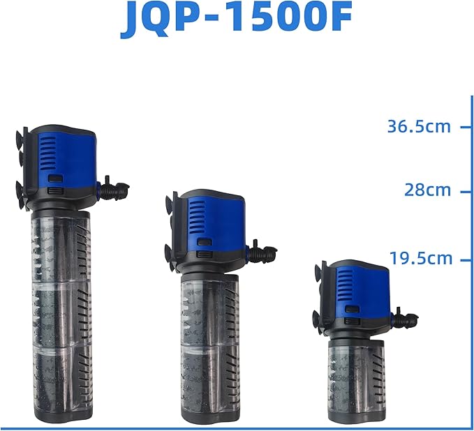 COOSPIDER Pond Filter for 75-200 Gallon, 400 GPH Powerful Filtration Pond Pump, Submersible Canister Filters for Fish Turtle Tank, Cold Plunge, Clear Wavemaker Oxygen Supply, Dry Burning Protection-PawvioPets