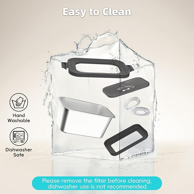 Decflow 7L Stainless Steel Dog Water Bowl, No Spill Anti-Splash Dog Bowls with Anti-Skid Mat, Spill-Proof Slow Feeder for Messy Drinkers, Heavy Duty Pet Bowls for Indoor/Outdoor Use Black-PawvioPets