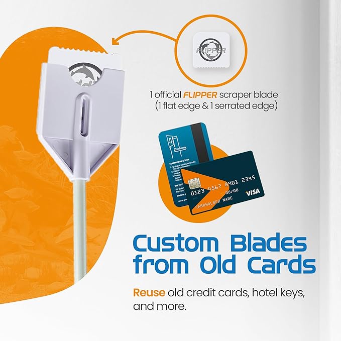 FL!PPER Flipper Platinum Aquarium Algae Scraper | Glass & Acrylic Tank Cleaner with Serrated Blade for Efficient Aquarium Maintenance (12” Nano)-PawvioPets