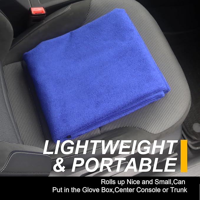 Back Seat Cover for Car Trucks Van SUV,Waterproof Rear Bench Towel Seat Covers for Dogs and Kids,Automotive Backseat Protector (Blue)-PawvioPets