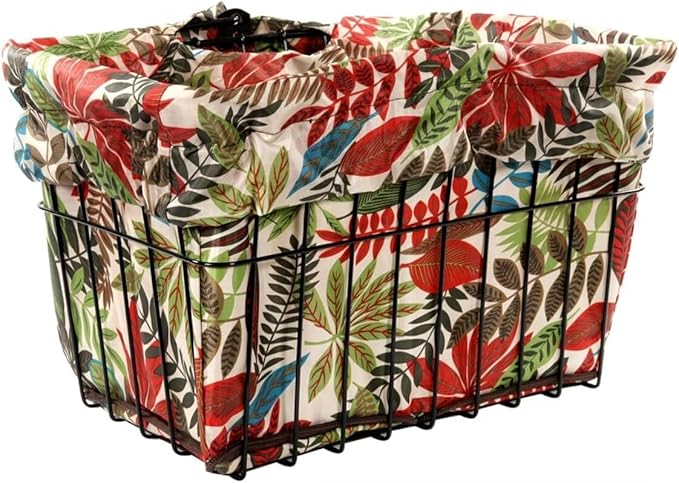 Cruiser Candy Bike Basket Liner Waterproof, Universal Fit for Most Bike Baskets, Stylish 2in1Tote, Bike Basket Cover, EBiKE Front Wire Or Wicker Bike Baskets Fits Up to 15x12x10-PawvioPets
