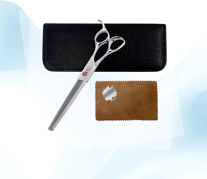 Dog Grooming Scissors: 7 inch Pet Thinning Shears Made Of Japanese 440c Advanced Stainless Steel Professional Grooming Scissors for Dogs Cats and Other Pets-PawvioPets