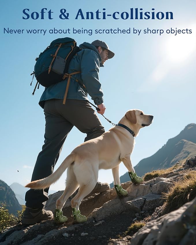 Dog Shoes for Hot Pavement, Breathable Dog Boots Paw Protectors with Adjustable Straps & Non-Slip Sole, Easy On & Off, Waterproof, Easy-Cleaning (Pink, M)-PawvioPets