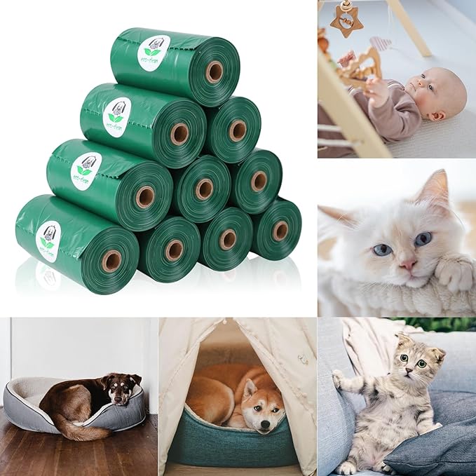 ECO-CLEAN 360 Count Dog Poop Bags with Dispenser, Leak-Proof, Lavender scented-PawvioPets