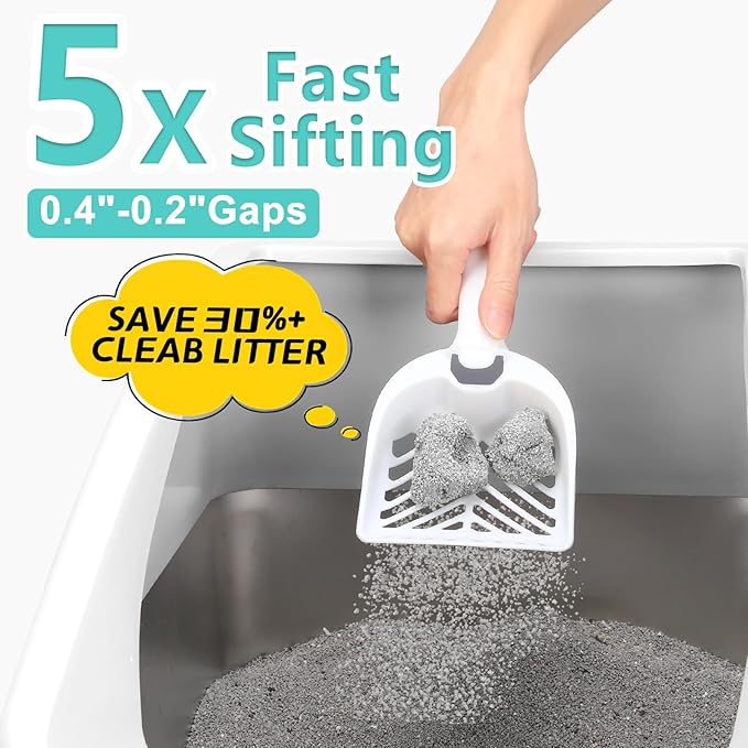 2 Pack Stainless Steel Litter Box | XL Enclosed Cat Litter Boxes with Lid for Big Cats and Multi-Cats | High Sided, Anti-Urine Leakage | Non-Stick Bottom(Silver Gray)-PawvioPets