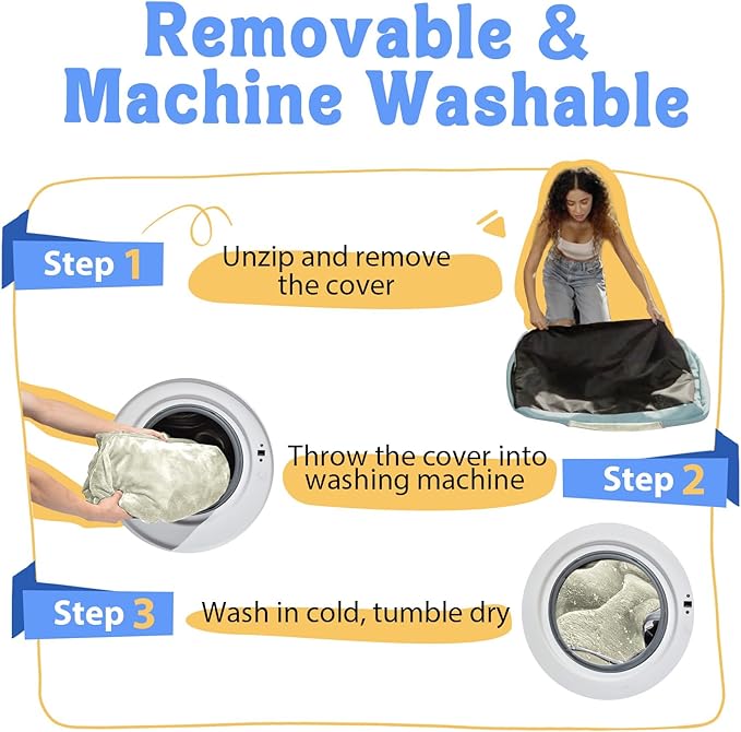 Washable Orthopedic Large Dog Bed - Dog Beds Large Sized Dogs with Removable Cover Waterproof Orthopedic XL Pet Bed with Bolster-PawvioPets