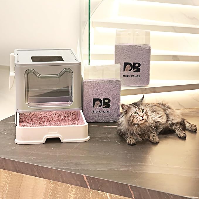 Cat Litter 12LB/2 Packs Dust-Free Clumping Tofu Cat Litter Quickly Absorb Odors Toilet Can Flush Into The Toilet Pure Natural tofu cat Litter (Peach)-PawvioPets