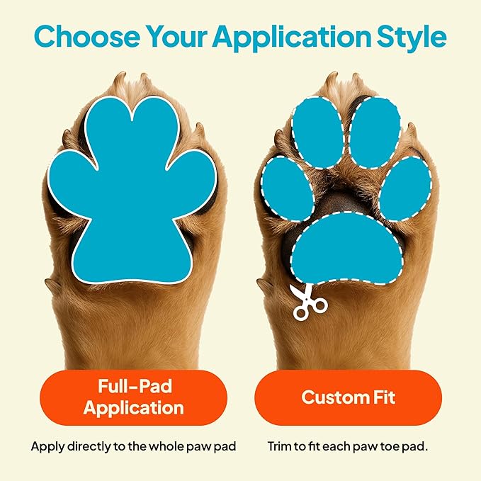 Anti-Slip Paw Grips – Non-Slip Dog Paw Traction Pads for Senior & Injured Dogs, Prevents Slipping on Hardwood & Tile Floors, Strong Adhesive, 24 Pcs (Sizes S-XXL)-PawvioPets