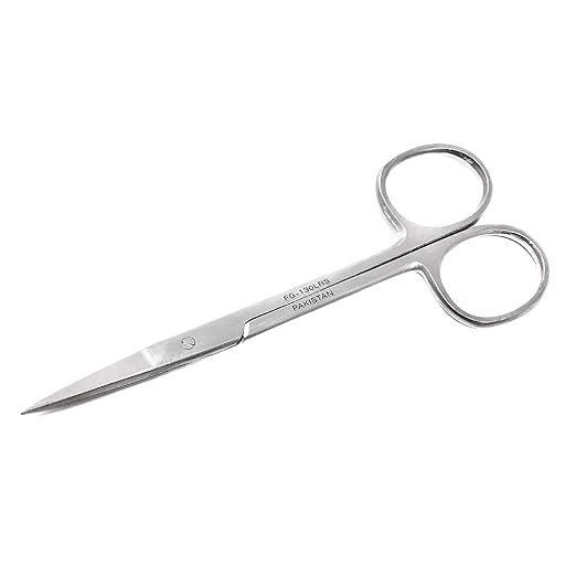 Cynamed Iris Micro Dissecting Precision Lab Scissors, Fine Point Straight - Perfect for Doctors, Nurses, EMS, Students, Education-PawvioPets