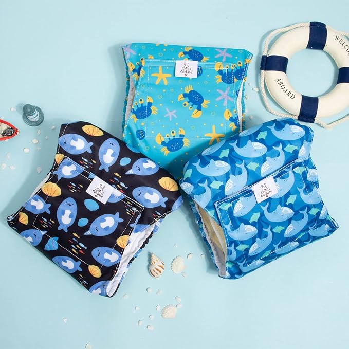 CuteBone Belly Band for Dogs Male Reusable Diapers Washable Wrap DM36M-PawvioPets