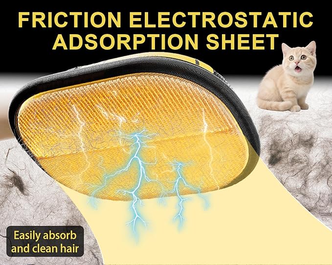 2Pcs Electrostatic Gloves Pet Hair Removal, Reusable Cat & Dog Hair Remover for Couch, Furniture, Carpet, Curtain, Upgraded Animal Fur Removal Tool, Cat Grooming Gloves-PawvioPets