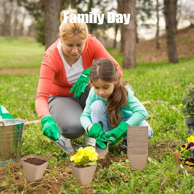 126 Packs Square Peat Pots, 3.15 Inch Seed Starting Pots with Drainage Holes Square Nursery Pot,Biodegradable Eco-Friendly Round Plant Seed Starter Peat Germination Seedling Trays-PawvioPets