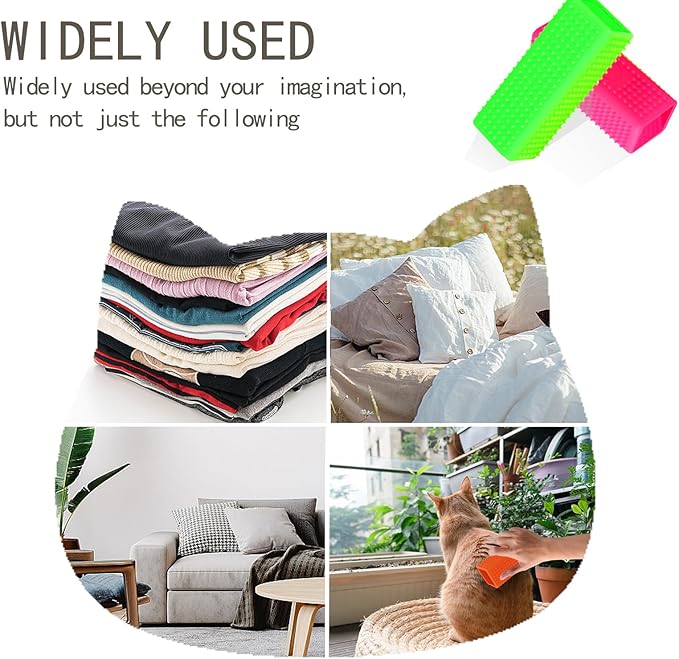 2pcs Pet Dog Cat Hair Remover, Pet Hair Removal Tool, Hollow Cleaner Brush for car,Interior, Furniture, Sofa (green and pink)-PawvioPets