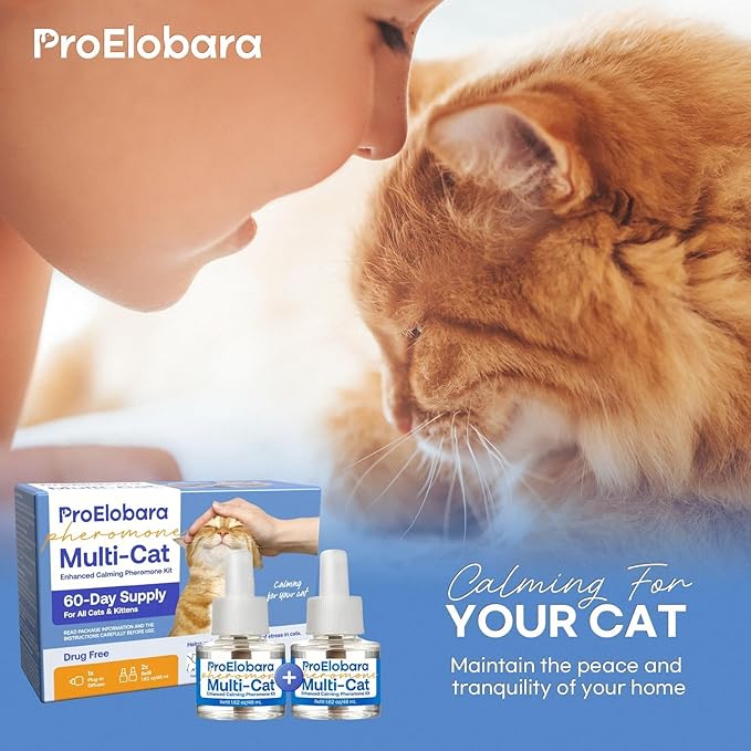 Cat Calming Pheromone Diffuser: Cat Calming Pheromones Diffusers - Reduces Stress & Anxiety with Calming Pheromones-PawvioPets