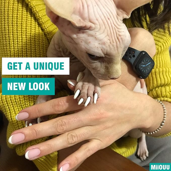 10x Colors / 100 pcs Cat Nail Caps | Cat Claw Covers with Adhesives and Applicators | Alpha (S)-PawvioPets