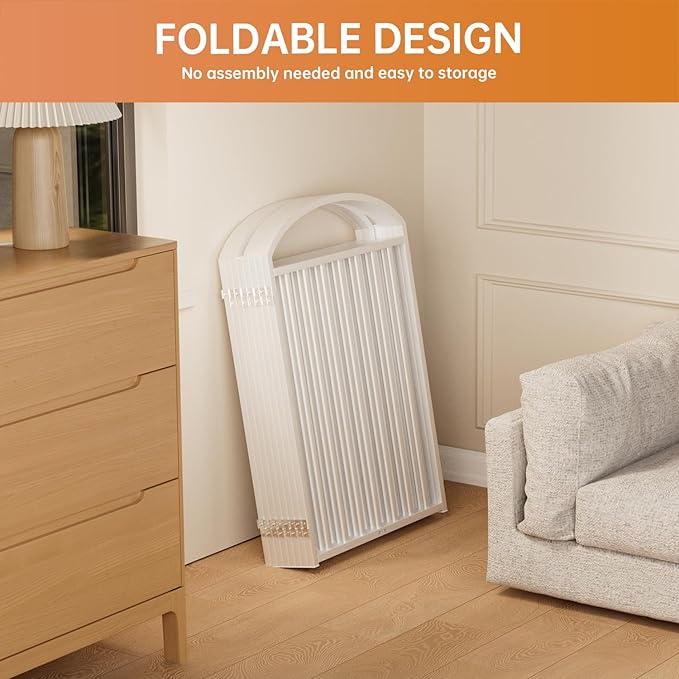 8 Panles Full Matel Freestanding Dog Gates with Door, 192"Extra Wide 32"Tall Free Standing Dog Pet Gate for Indoor & Outdoor. Foldable Pet Fences for Doorways, House, Stairs, Porch, Deck, Yard-PawvioPets