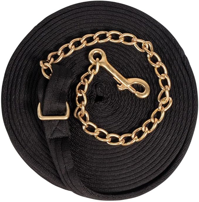 Dura-Tech Cushion Lunge Line for Horses | Stable Use & Horse Training | Horse Lunge Line with Snap | Durable Horse Lead Rope | 30 Foot Length | Replaceable Brass Snap-PawvioPets