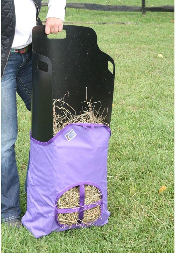 Dura-Tech Nylon Hay Bag for Horses | Color Burgundy | Enhances Digestion with Slow Consumption | Minimizes Hay Waste | Extremely Durable 600 Denier PVC Construction-PawvioPets