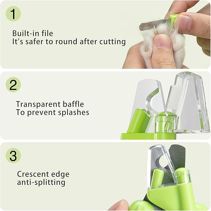 Cactus Shaped Cat Nail Clippers - Durable, Ergonomic Pet Grooming Tool for Cats & Kittens - Safe, Sharp, and Comfortable Claw Trimmer(Green)-PawvioPets