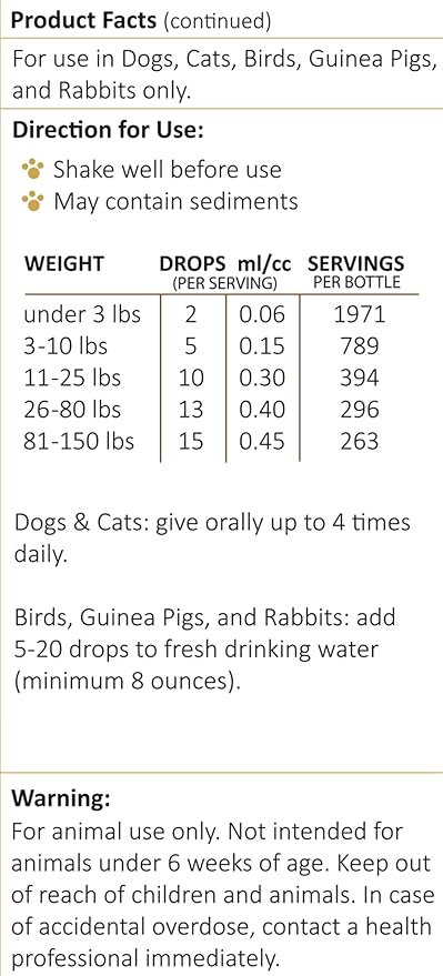Amber NaturalZ Kochi Free Herbal Supplement for Dogs, Cats, Birds, Rabbits, and Guinea Pigs | Supports Healthy Bowel Function | Natural Aid for Digestive Balance | 4 Fluid Ounce Glass Bottle-PawvioPets