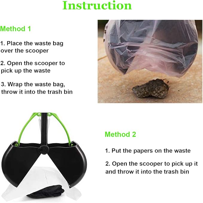 28" Large Pooper Scooper for Dogs, Heavy Duty Poop Scooper for Large Medium & Small Dog, Pet Dog Pooper Scooper for Grass & Gravel Pick Up-PawvioPets