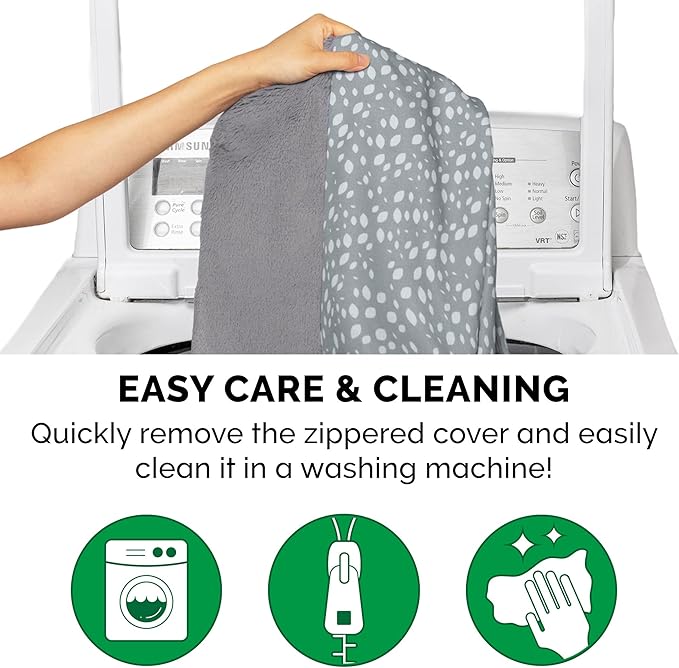 Furhaven Cooling Gel Dog Bed for Large Dogs w/ Removable Bolsters & Washable Cover, For Dogs Up to 125 lbs - Plush & Almond Print L Shaped Chaise - Gray Almonds, Jumbo Plus/XXL-PawvioPets