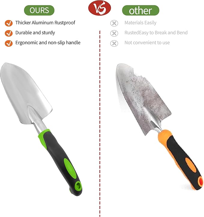 Gardening Tools – 42 Piece Premium Gardening Tool Set,Heavy Duty Hand Tools with Fashion Garden Tools Organizer Handbag,Rust-Proof Gardening Tool Kit, Ideal Gardening Gifts for All (Green/Grey)-PawvioPets