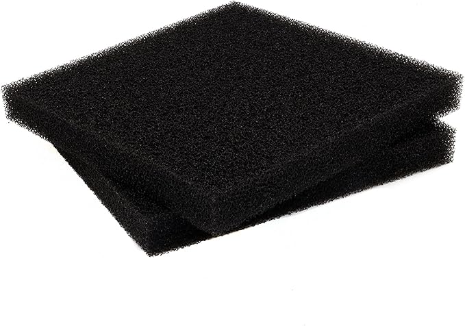 Aquarium Sponge Filter Media Pad 9 x 9 x 1 inch, Cut to Fit Biochemical Filter Bio Foam Pad, 2 Pcs-PawvioPets